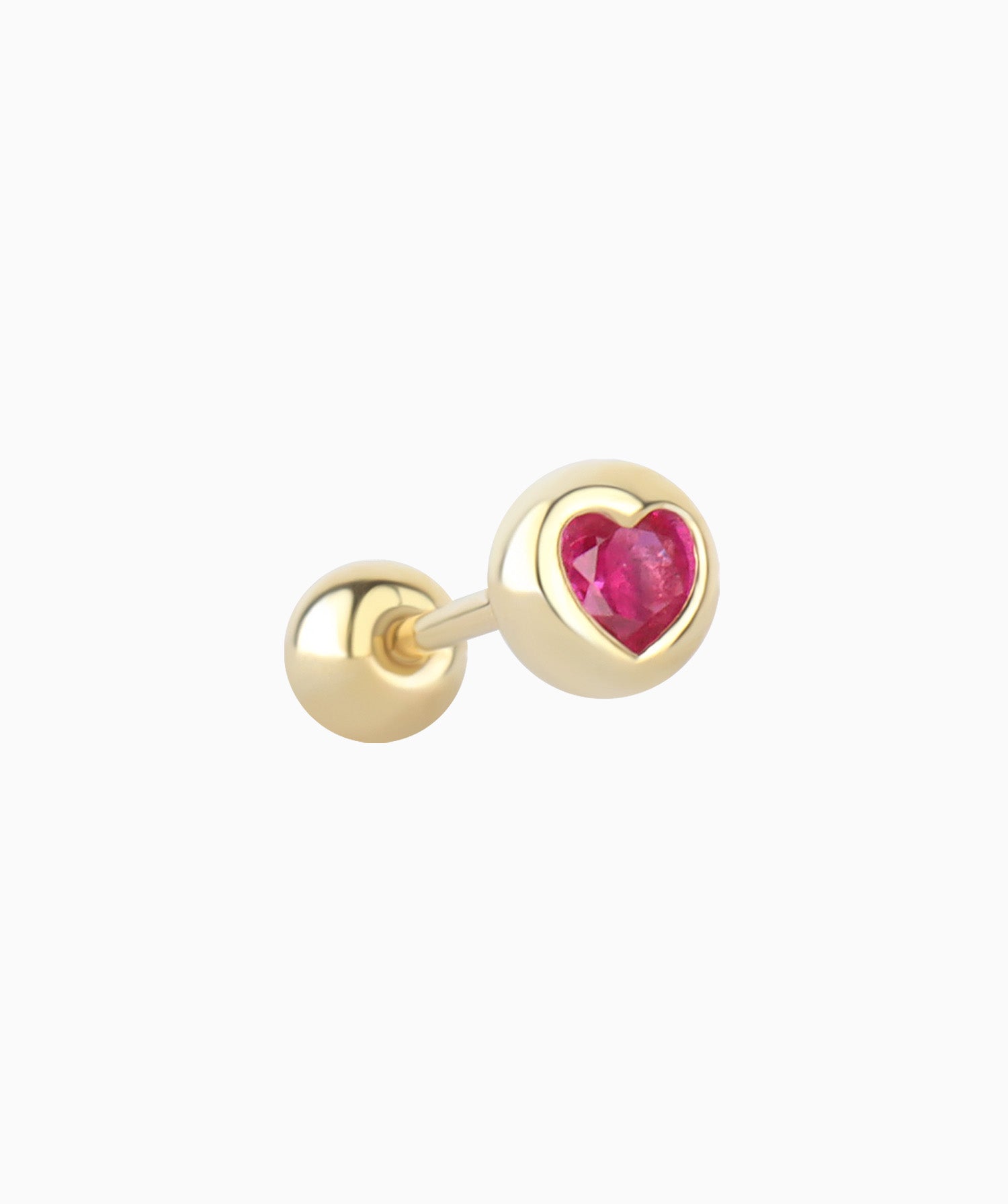 Puffed Heart Stud