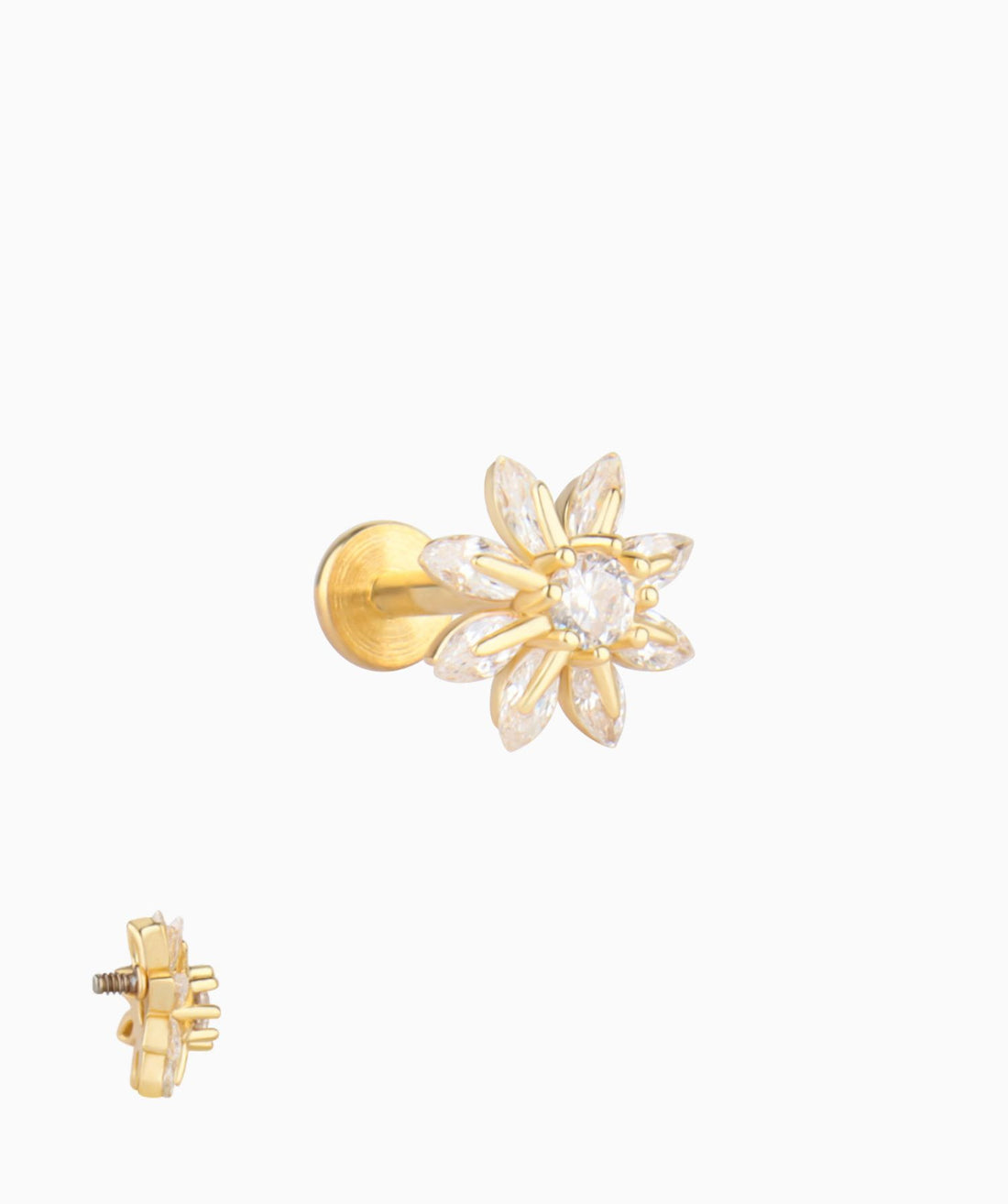 Gorgeous Flower Flatback Stud