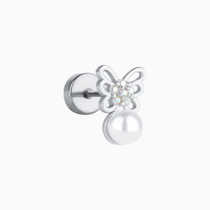 Butterfly Pearl Stud - OhmoJewelry