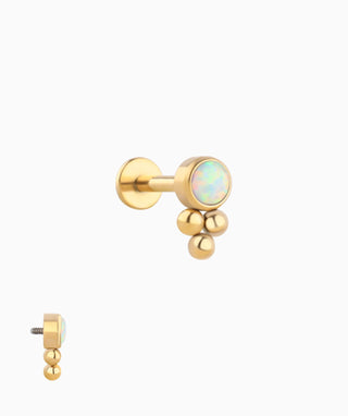Psychedelic Opal Cool Flatback Stud - OumoJewelry
