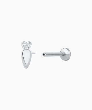 Titanium Cute Radish Flatback Stud - OumoJewelry