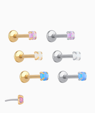 Charm Opal Flatback Stud - OumoJewelry