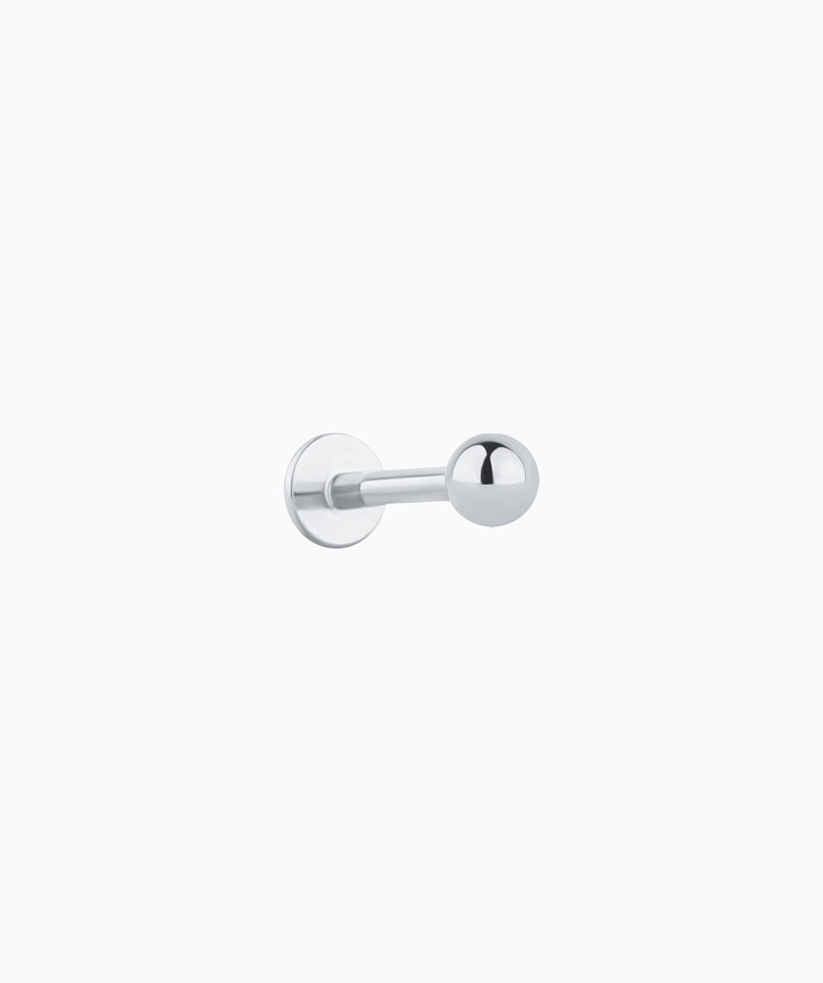 Basic Ball Flatback Stud - Sterling Silver 925 - Helix, Forward Helix, Upper Lobe - Oumo Jewelry