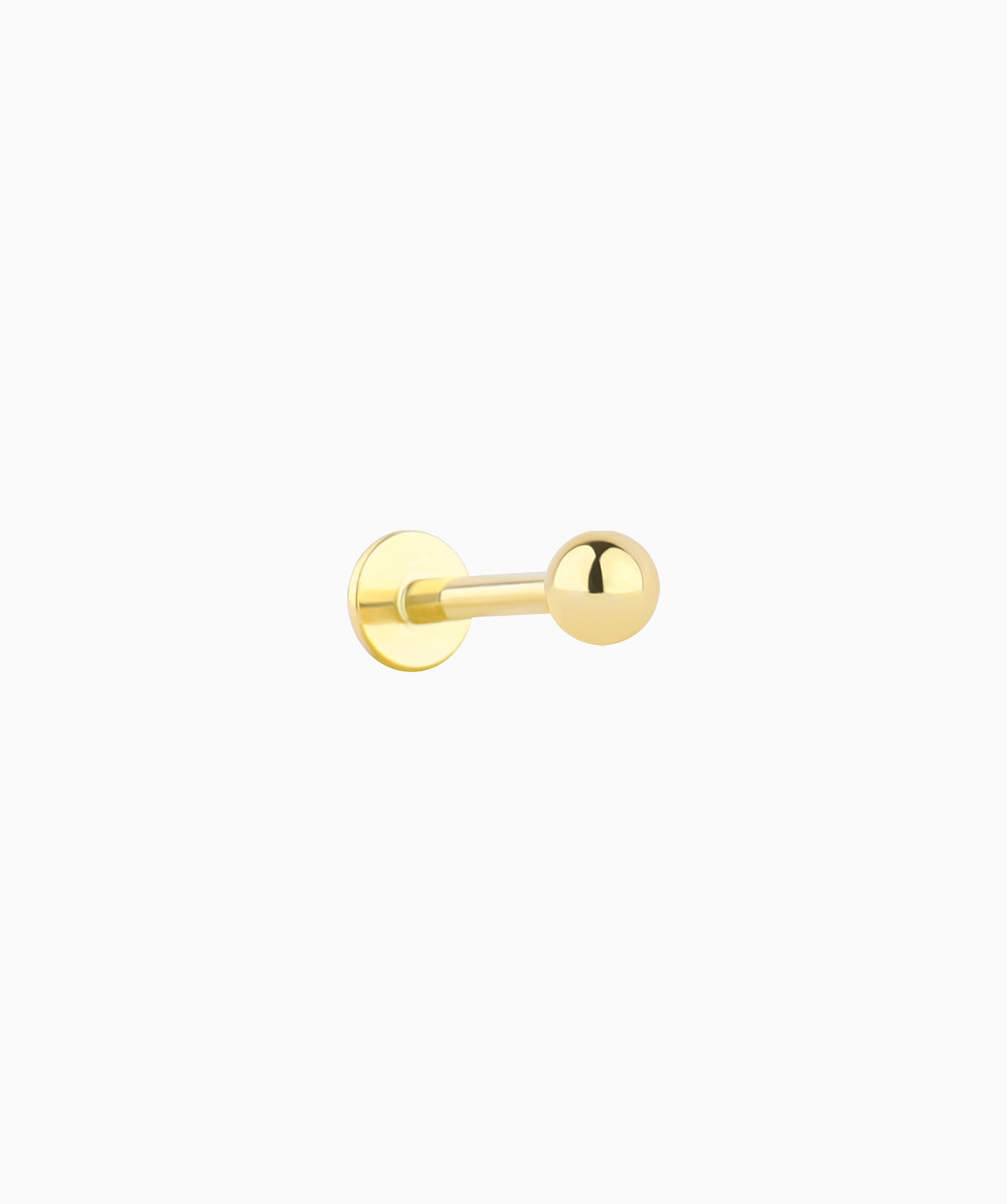 Basic Ball Flatback Stud - Sterling Silver 925 - Helix, Forward Helix, Upper Lobe - Oumo Jewelry
