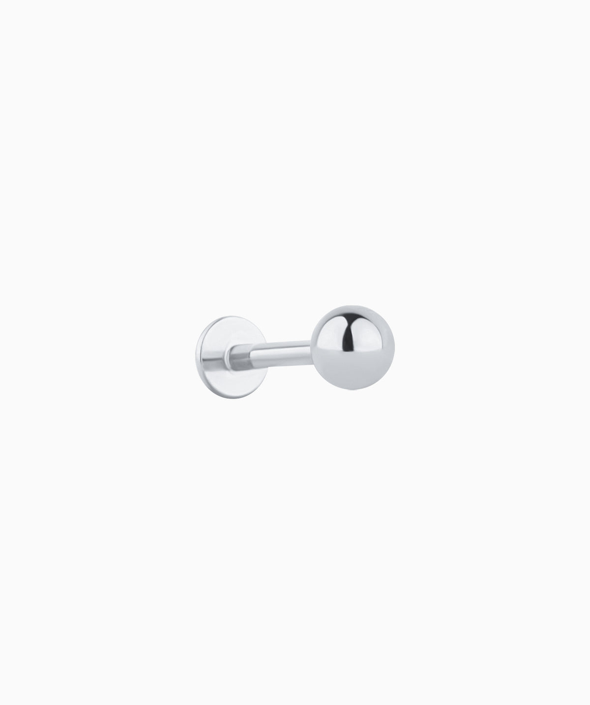 Basic Ball Flatback Stud - Sterling Silver 925 - Helix, Forward Helix, Upper Lobe - Oumo Jewelry