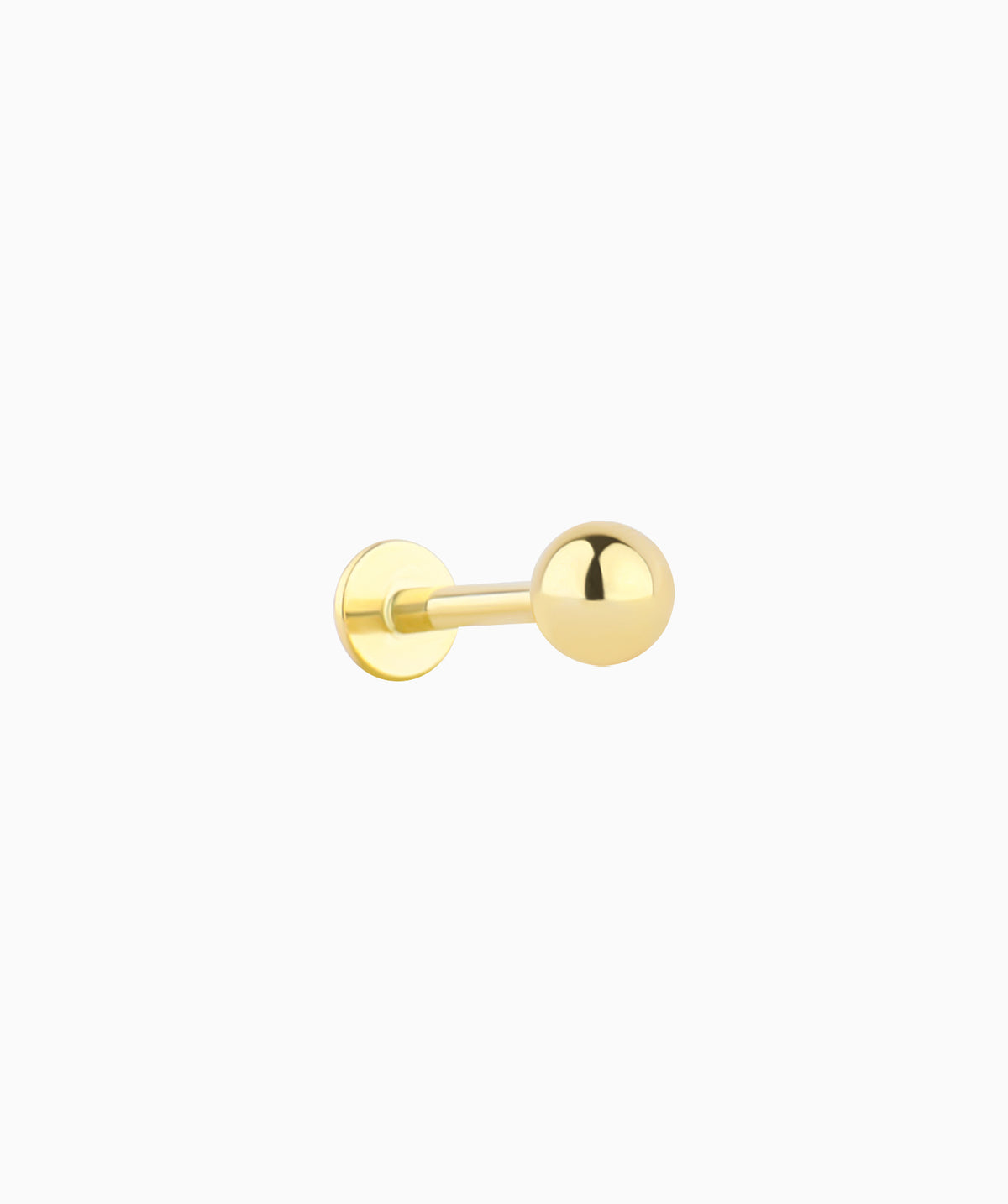 Basic Ball Flatback Stud - Sterling Silver 925 - Helix, Forward Helix, Upper Lobe - Oumo Jewelry