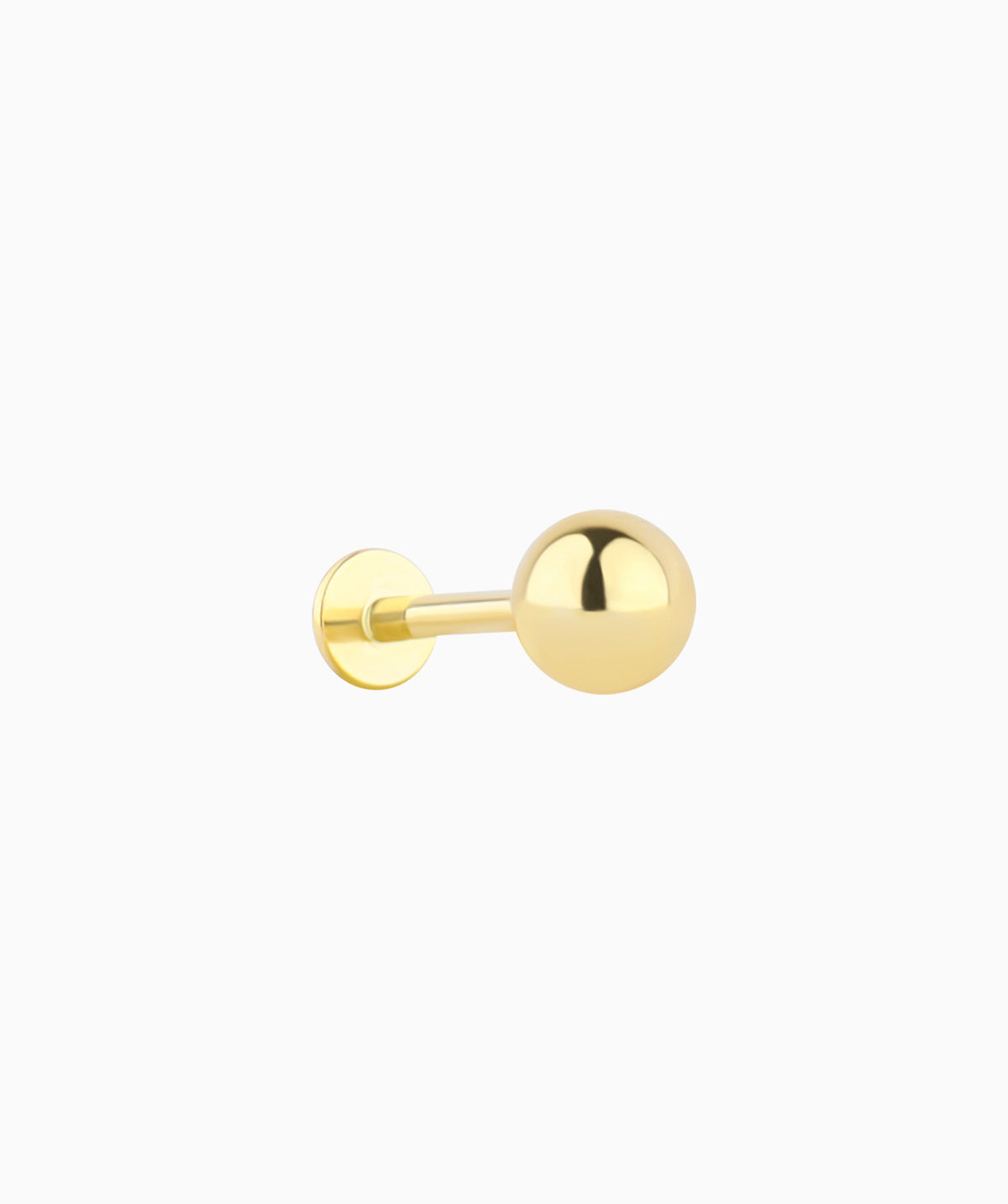 Basic Ball Flatback Stud - Sterling Silver 925 - Helix, Forward Helix, Upper Lobe - Oumo Jewelry