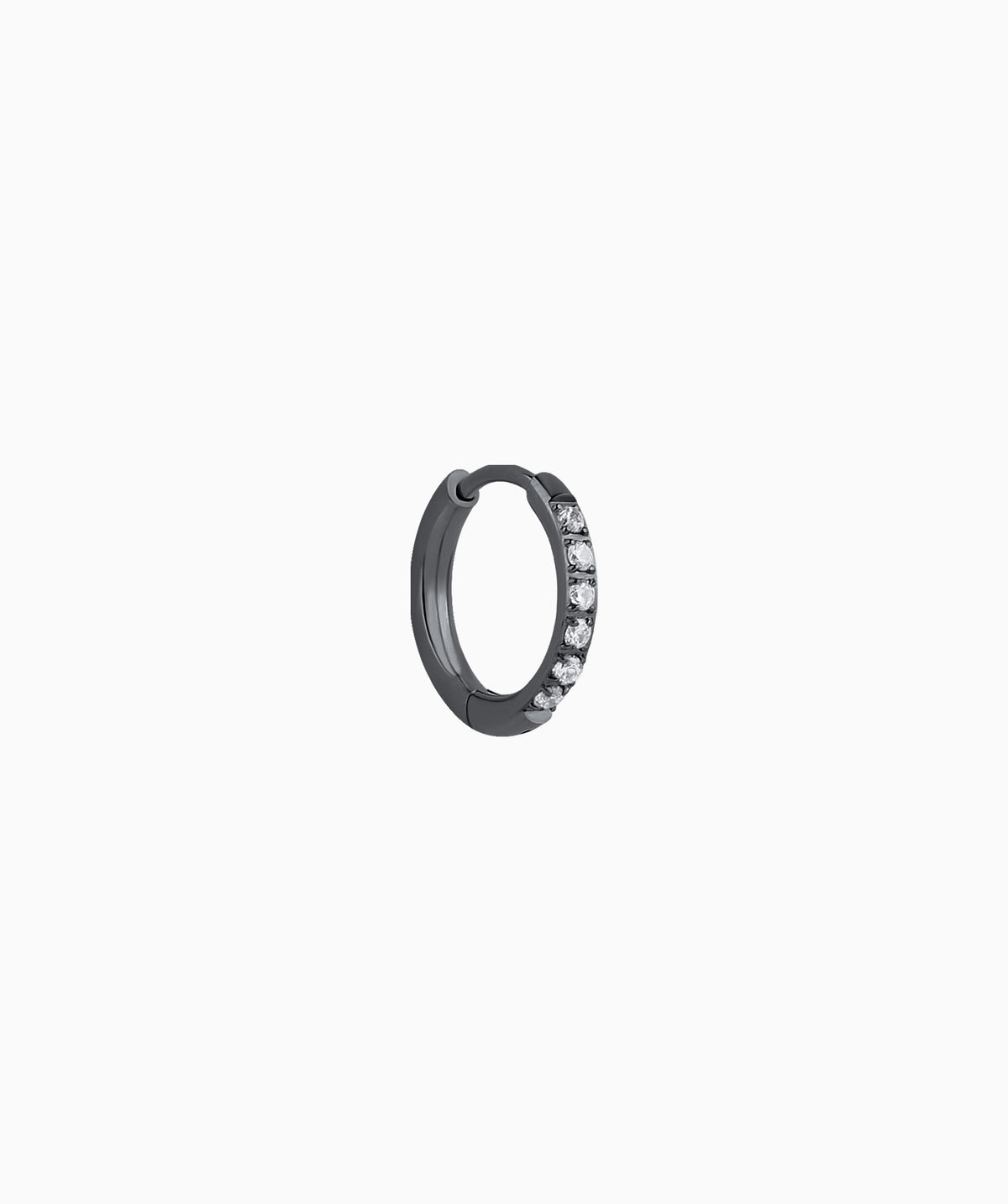 Basic Sparkling Hoop - Stainless Steel - Lobe, Upper Lobe - Oumo Jewelry