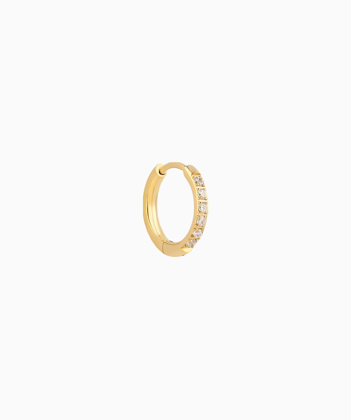 Basic Sparkling Hoop - Stainless Steel - Lobe, Upper Lobe - Oumo Jewelry