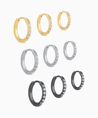 Basic Sparkling Hoop - OumoJewelry