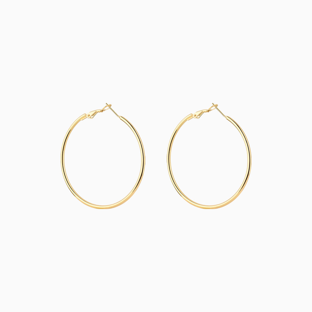 E23m11004 Classic Basic Hoops - OhmoJewelry