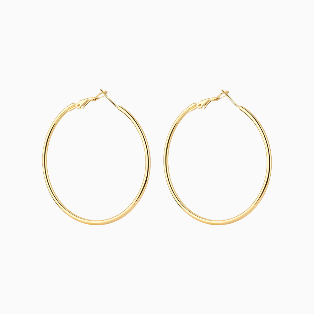 E23m11004 Classic Basic Hoops - OhmoJewelry