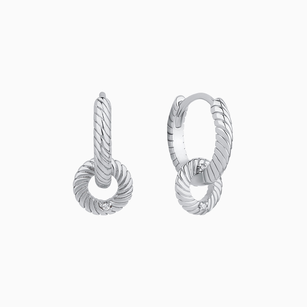 Donut Hoop Earrings - Brass - Oumo Jewelry