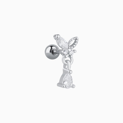 E23m11027 Water Drop Butterfly Drop Earring - OhmoJewelry