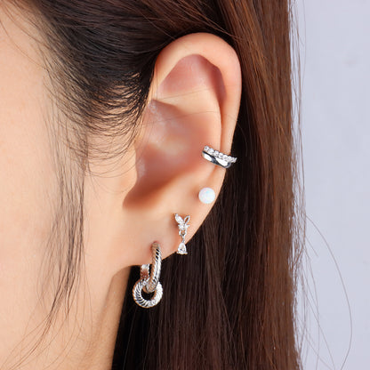 E23m11030 Basic Sparkling Ear Cuff - OhmoJewelry