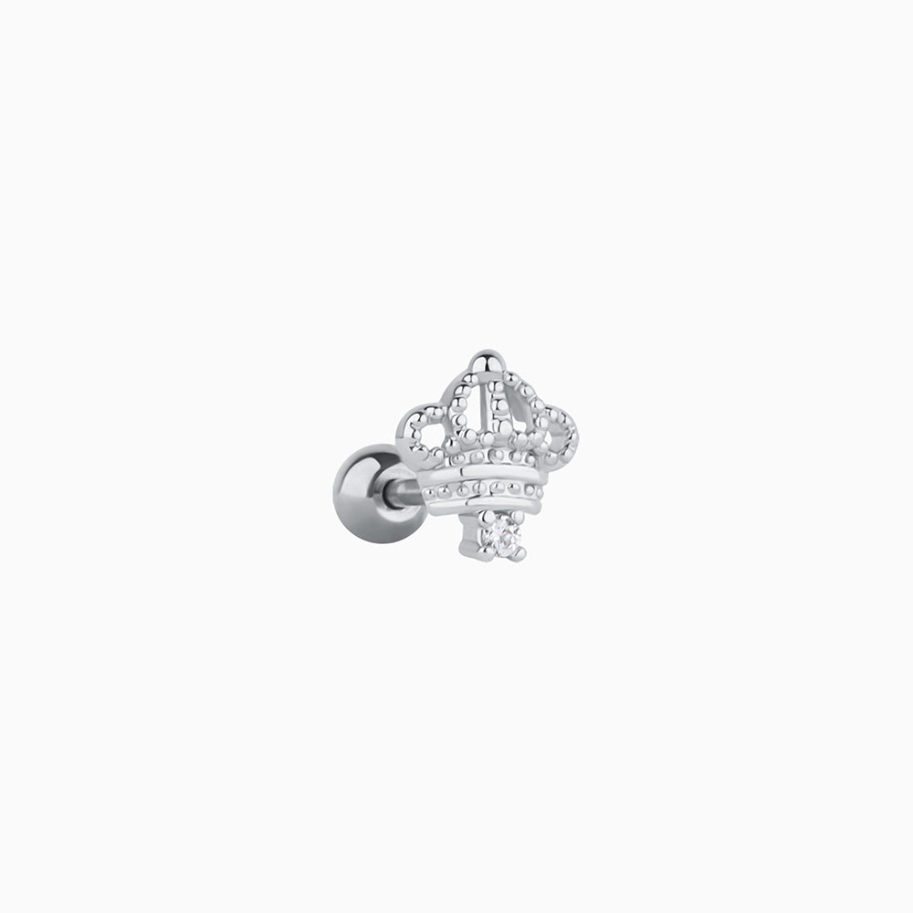 Crown Stud - Stainless Steel - Upper Lobe, Helix - Oumo Jewelry