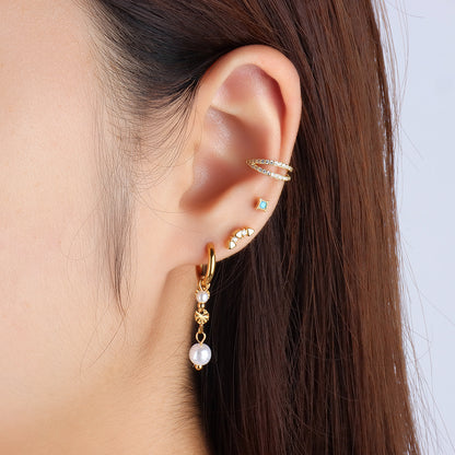 E23m11041 Shiny Double Layer Ear Cuff - OhmoJewelry