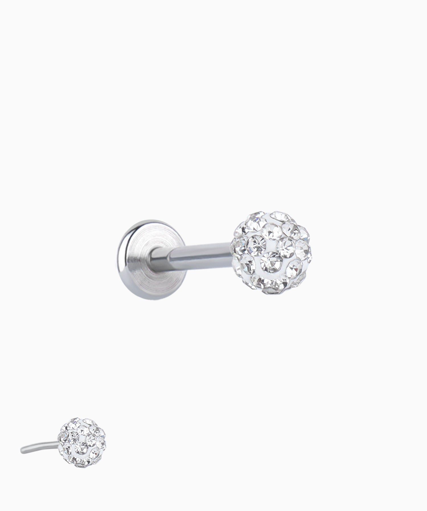 Disco Ball Push-in Flatback Stud