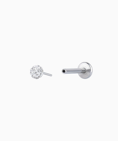 Disco Ball Push-in Flatback Stud