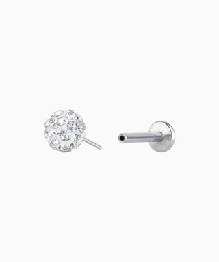 Disco Ball Push-in Flatback Stud - OumoJewelry