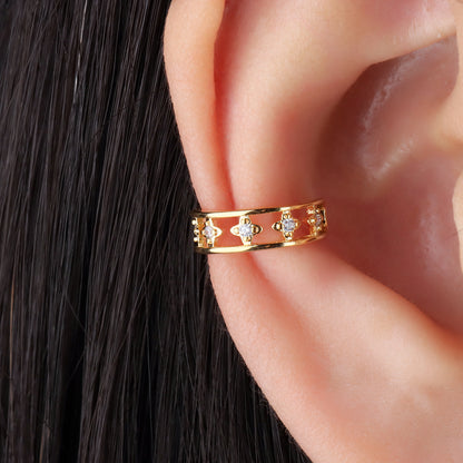 E23m11075 Small Flower Ear Cuff - OhmoJewelry