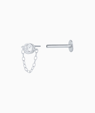 Sparkling Gemstone Chain Flatback Stud - OumoJewelry