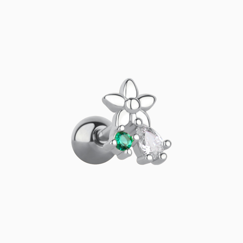Garden Flower Stud - Stainless Steel - Upper Lobe, Helix - Oumo Jewelry