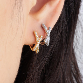 优化待上架 Letter X Hoops - OhmoJewelry