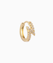 Letter N Hoop - Brass - Lobe - Oumo Jewelry