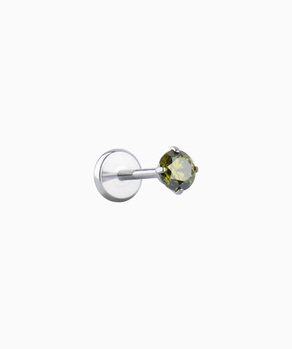 Titanium Gemstones Flatback Stud