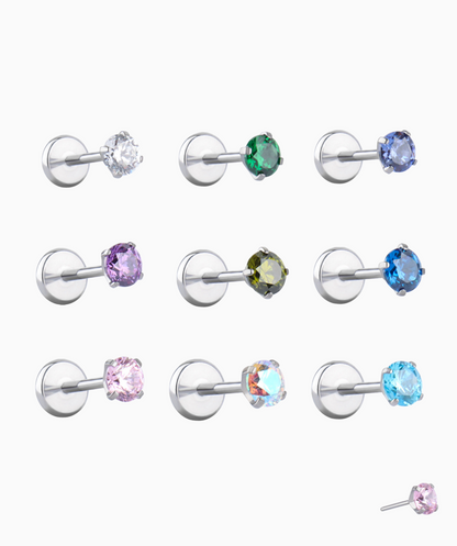 Titanium Gemstones Stud