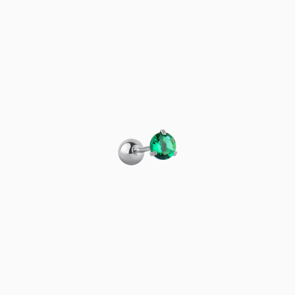 Green Gem Stud - OhmoJewelry