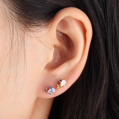 Cute Whlae Stud - OhmoJewelry