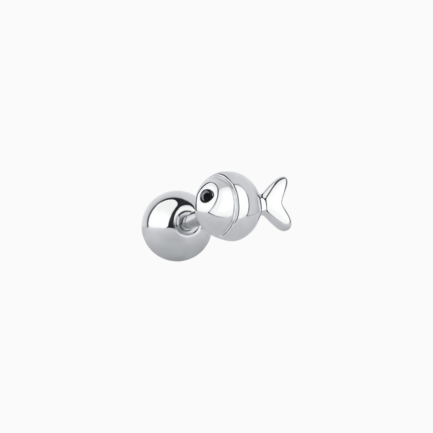 Puffed Cute Fish Stud - OhmoJewelry