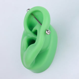 Charm Gem Industrial Barbell - OhmoJewelry