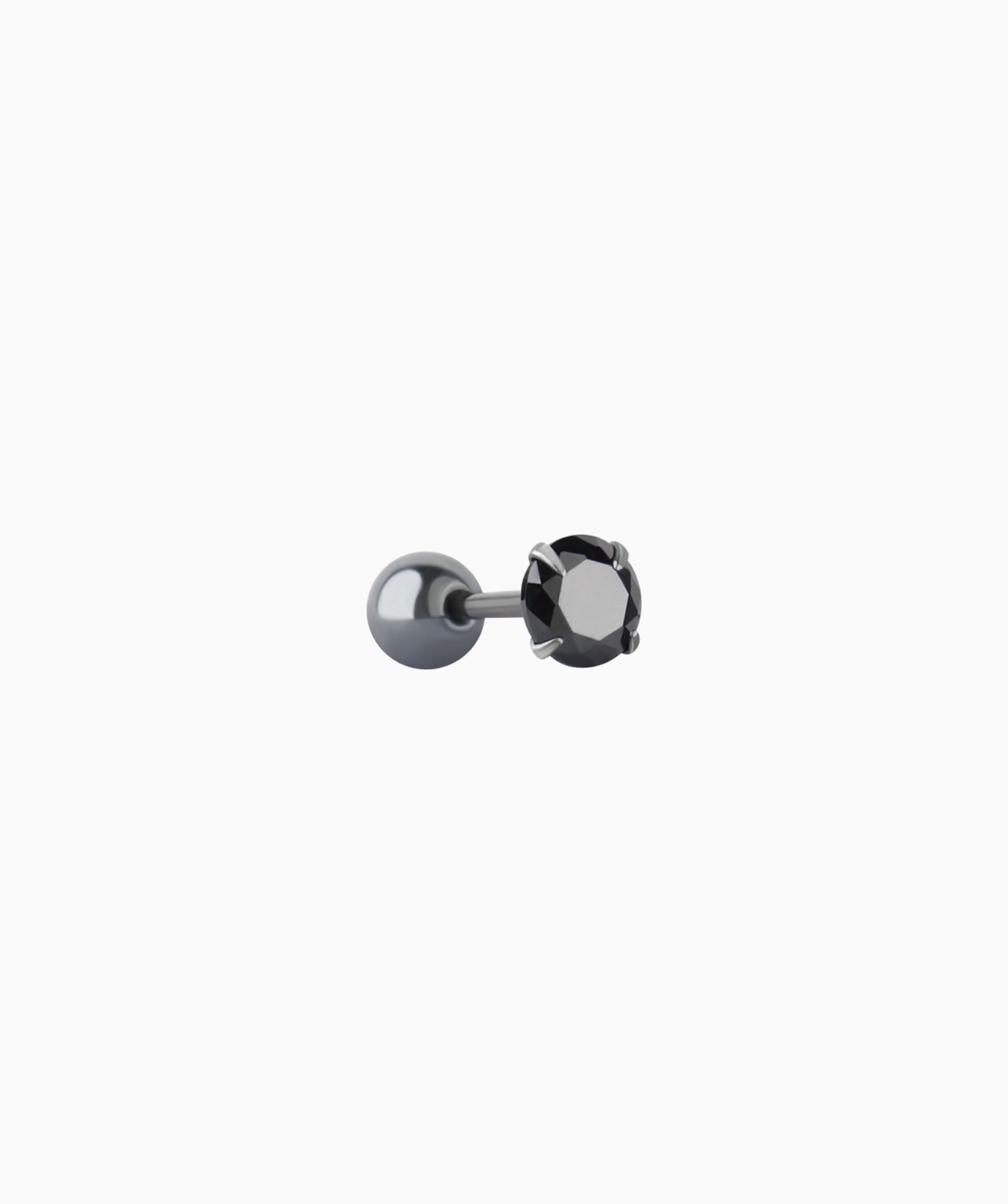 Basic Black Gemstone Stud