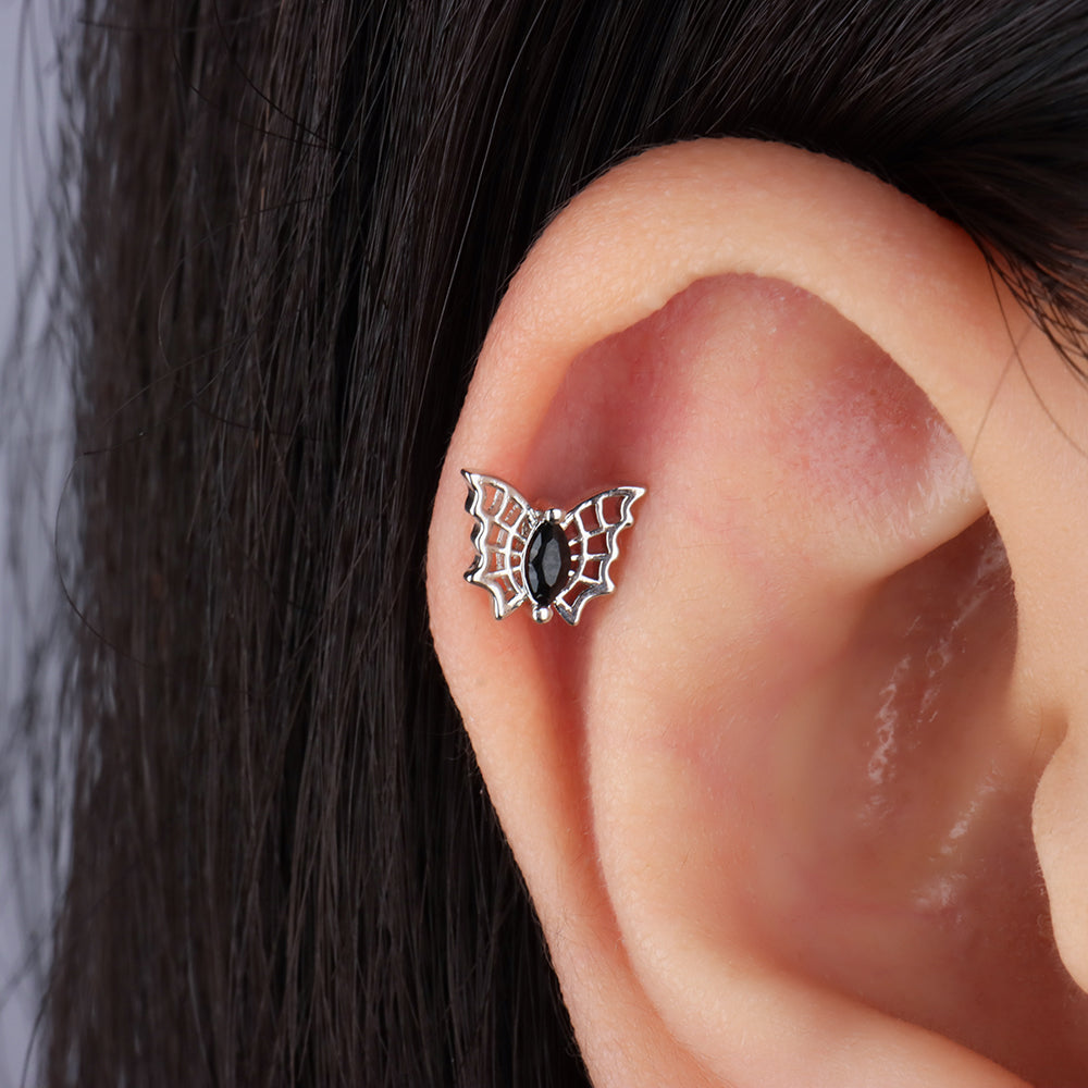 Magic Butterfly Stud - Stainless Steel - Upper Lobe, Helix - Oumo Jewelry