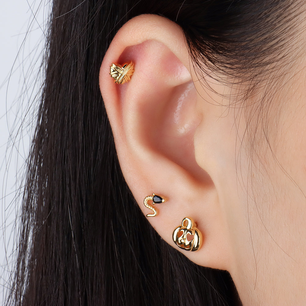 Petite Snake Stud - OhmoJewelry