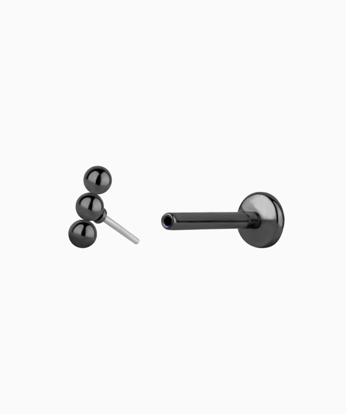 Basic Threadless Flatback Stud - Stainless Steel - Helix, Upper Lobe, Conch - Oumo Jewelry