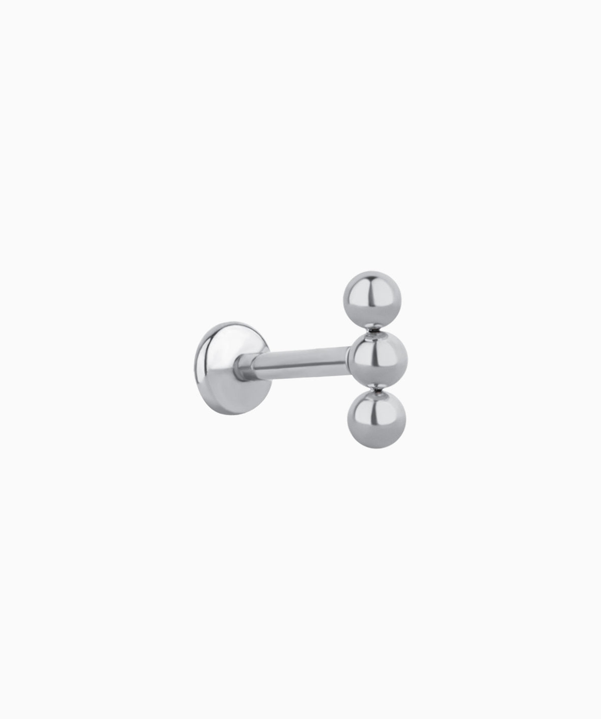 Basic Threadless Flatback Stud - Stainless Steel - Helix, Upper Lobe, Conch - Oumo Jewelry