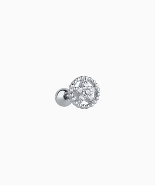 Hollow Circle Flower Stud - OumoJewelry