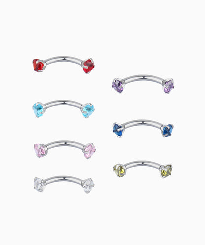 Charm Gem Curved Barbell