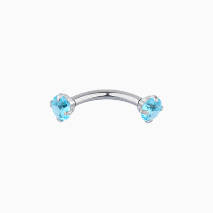 Charm Gem Curved Barbell - OhmoJewelry