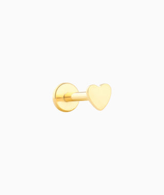 Heart Flatback Stud - OumoJewelry
