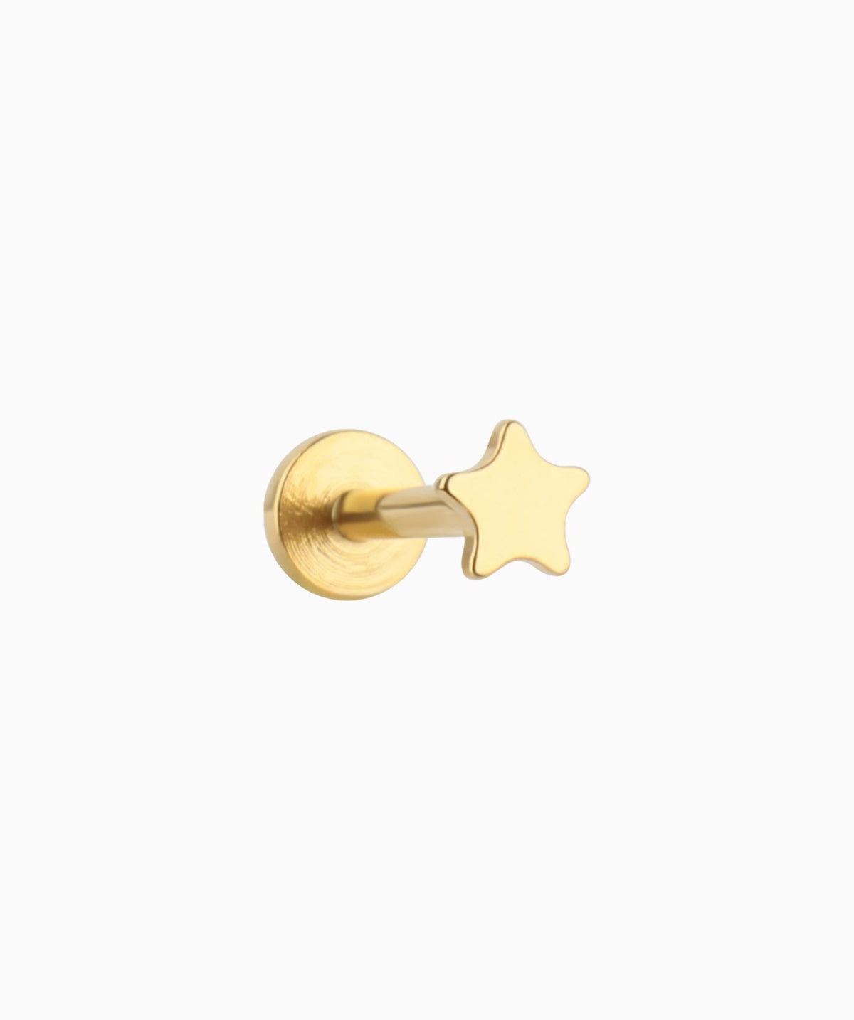 Basic Star Flatback Stud - Stainless Steel - Helix, Forward Helix, Upper Lobe - Oumo Jewelry