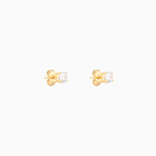 E2401001 Basic Round Gemstone Studs - OhmoJewelry