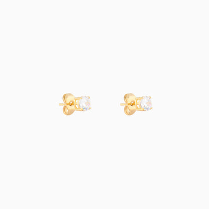 E2401001 Basic Round Gemstone Studs - OhmoJewelry