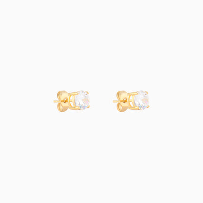 E2401001 Basic Round Gemstone Studs - OhmoJewelry