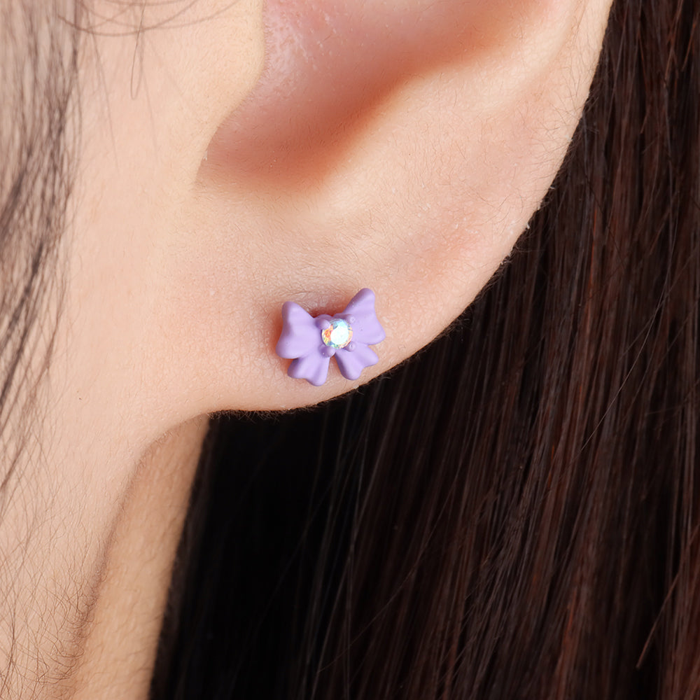 Cute Bow Stud - Stainless Steel - Upper Lobe, Helix - Oumo Jewelry