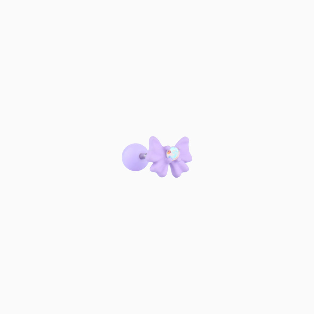 Cute Bow Stud - Stainless Steel - Upper Lobe, Helix - Oumo Jewelry